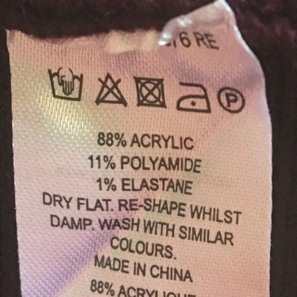 French Connection Oversized Cowl Neck Long Wine Sweater, S - Picture 8 of 8